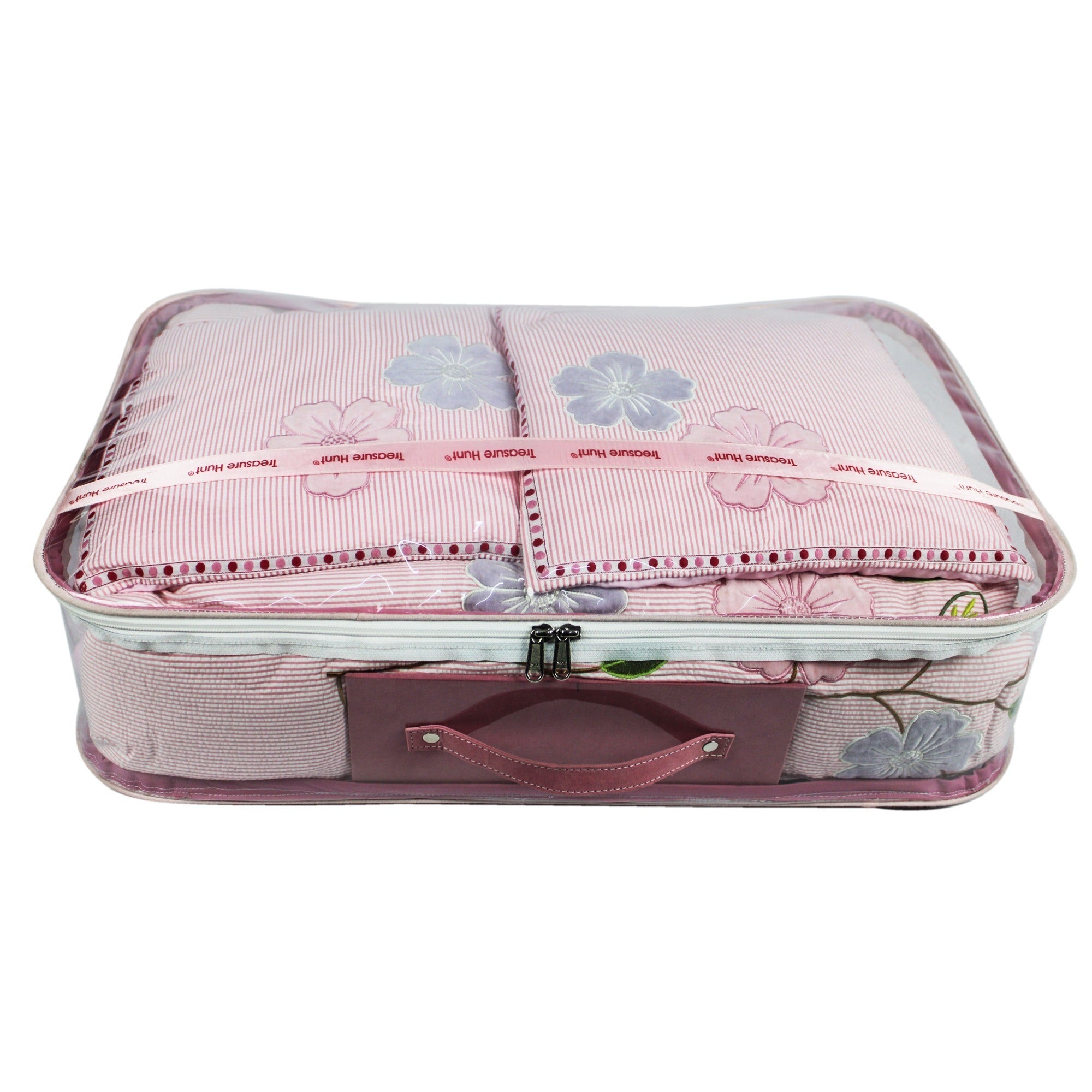 Floral Quilt with 2 Soft Pillows